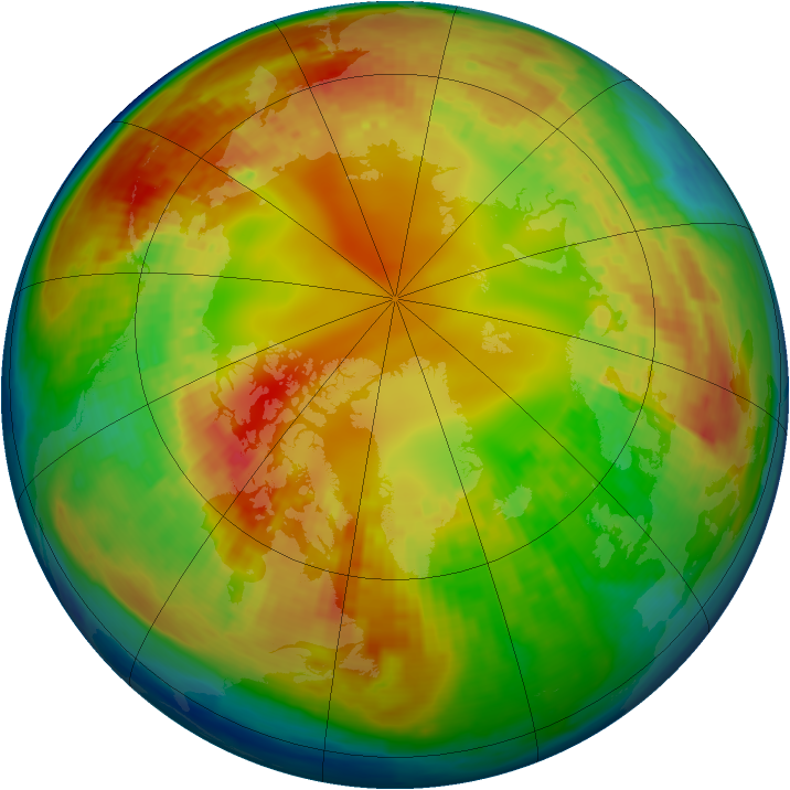 Arctic ozone map for 12 February 2004
